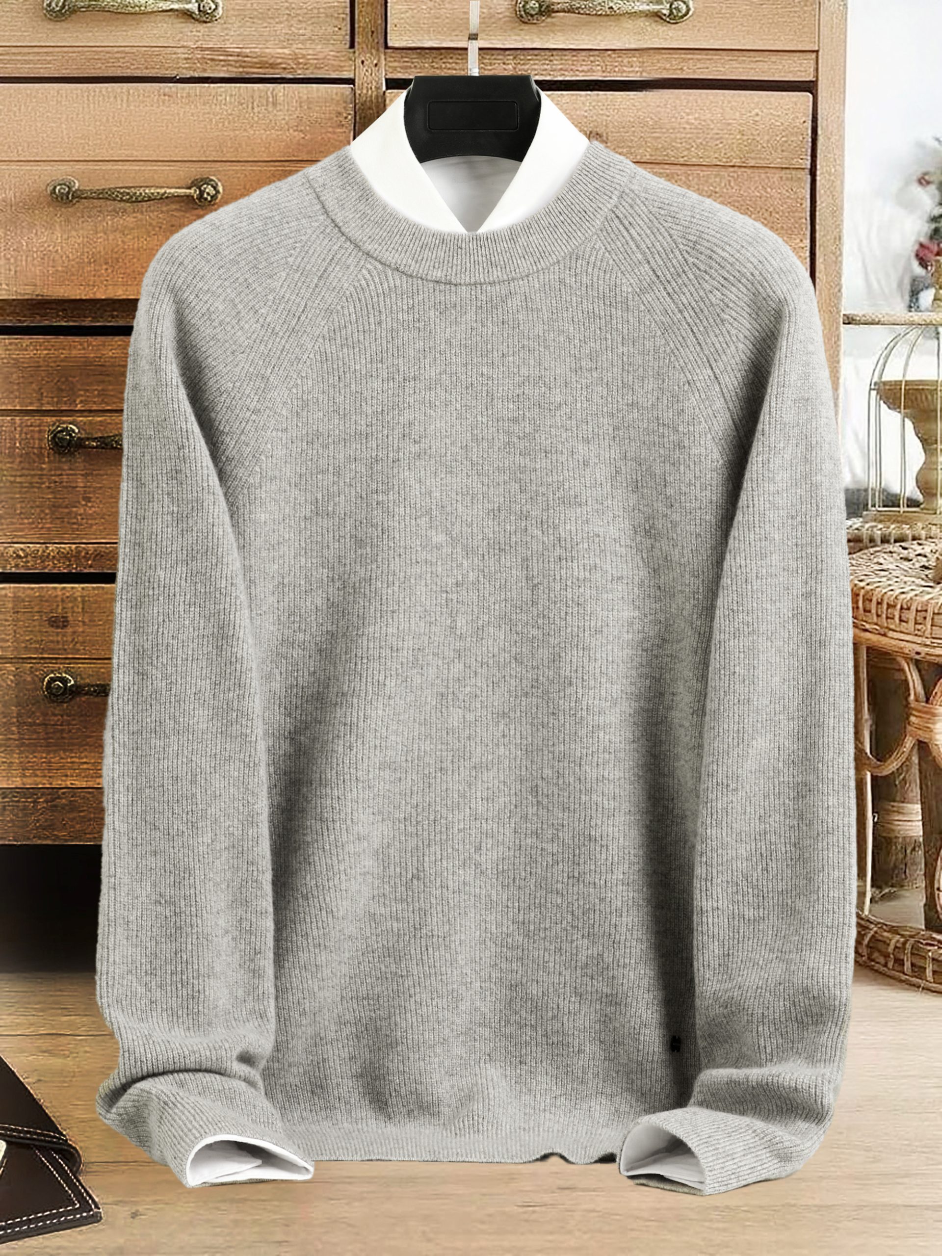 Classic Cashmere Crewneck Sweater - Image 3